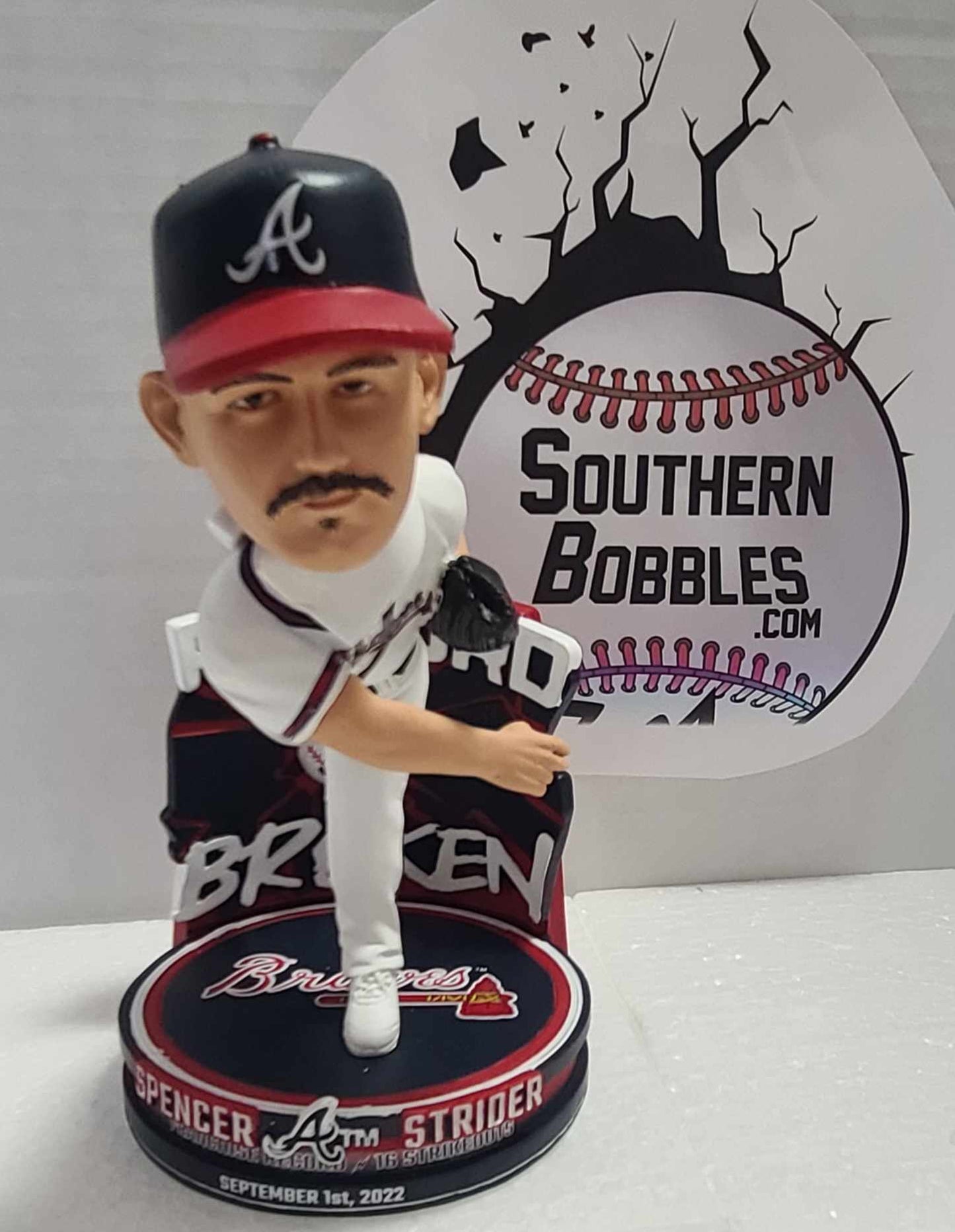 Spencer Strider Atlanta Braves 16 Strikeout Franchise Record Bobblehead