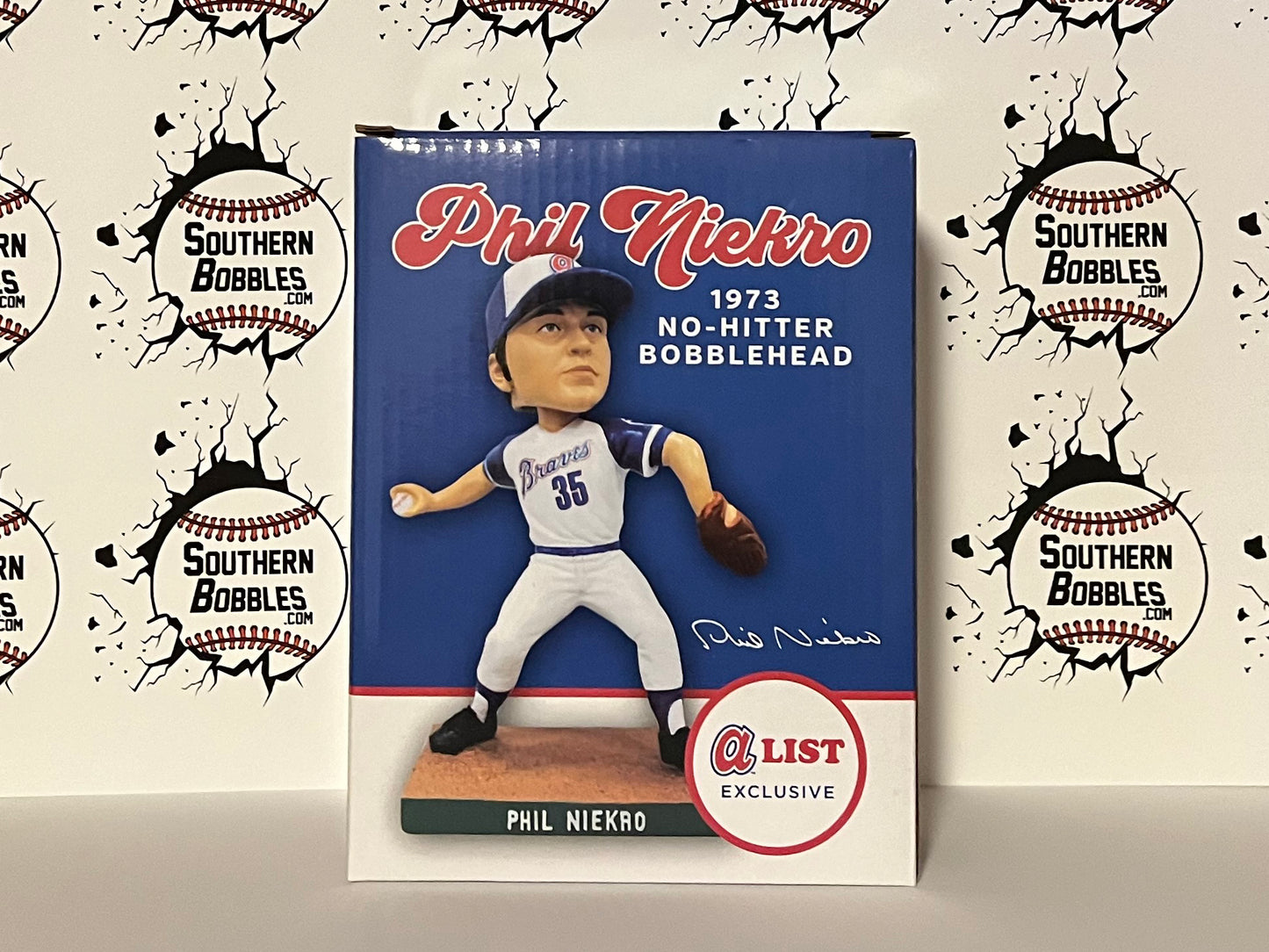 Atlanta Braves Phil Niekro A-List Exclusive Bobblehead 2018 (RARE)