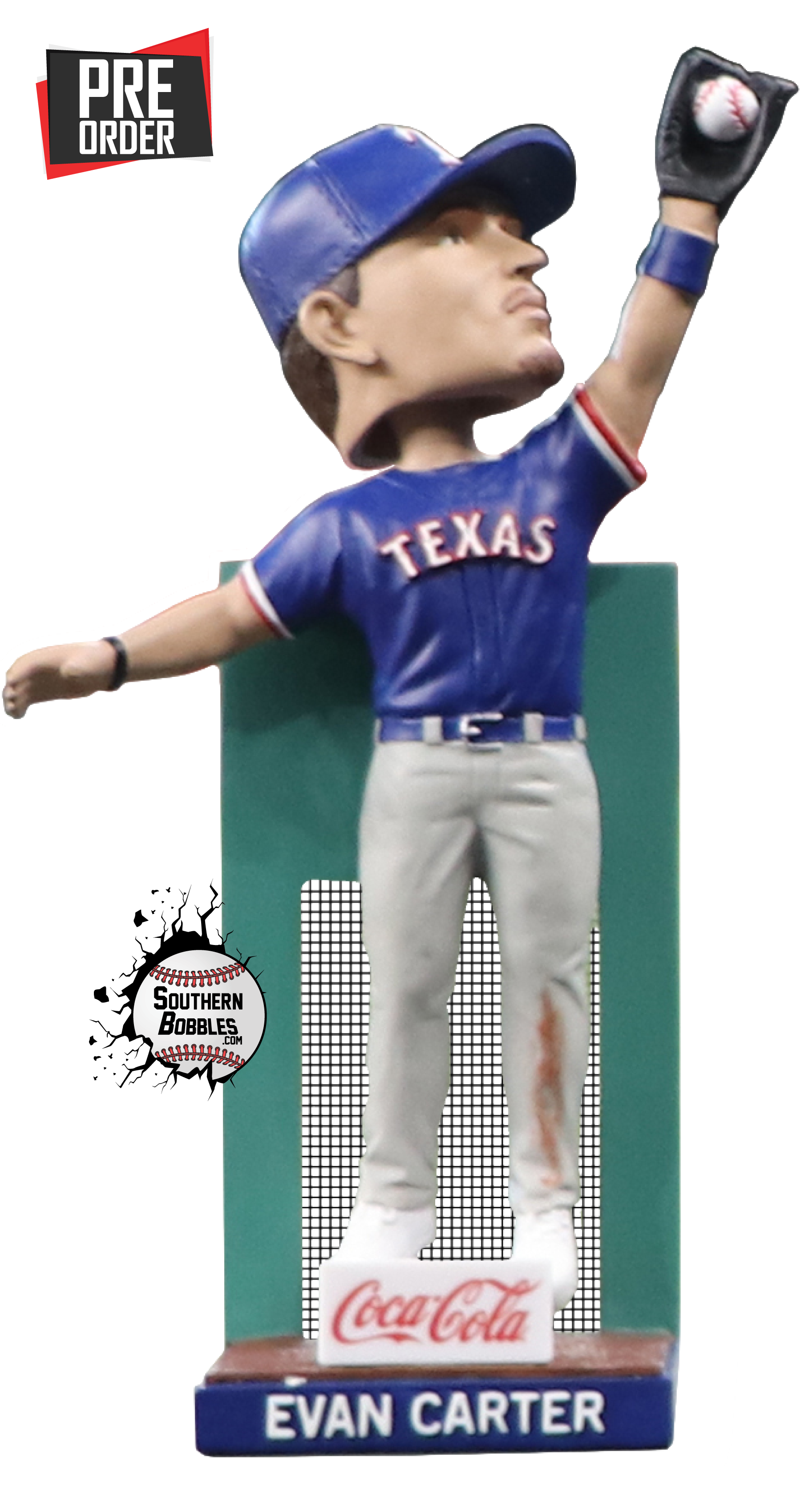 Evan Carter ALCS Catch Bobblehead SGA 4/8/2024 – Southern Bobbles